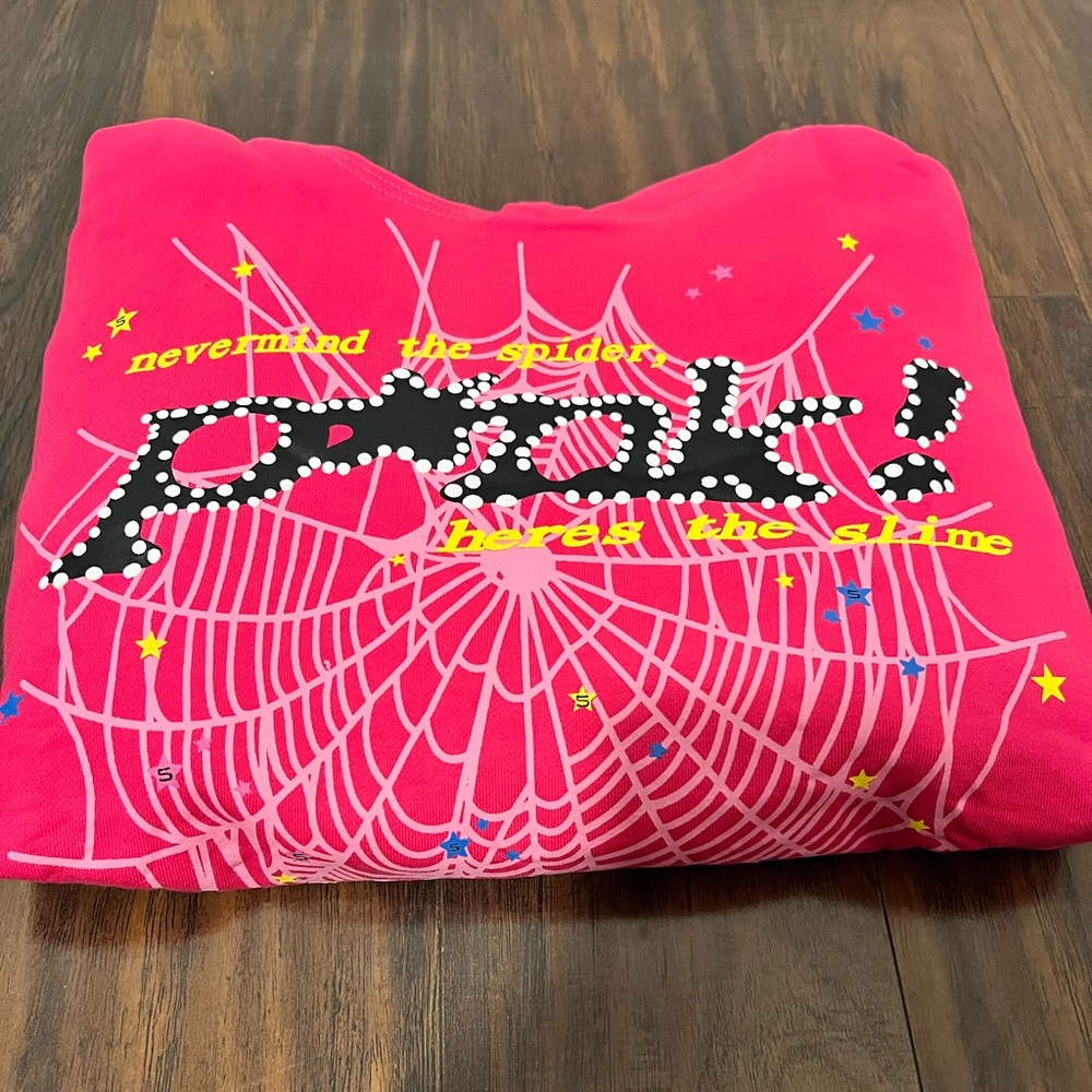 Pink Sp5der Size M brand new hmu